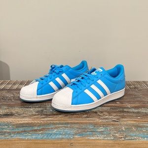 Adidas Men's Superstar Shoes - Sky Rush / Cloud White Size 10